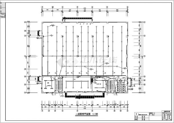 某食堂建筑电气设计施工CAD平面图-图二