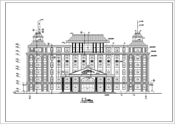 某医院六层欧式住院楼建筑设计施工图-图一