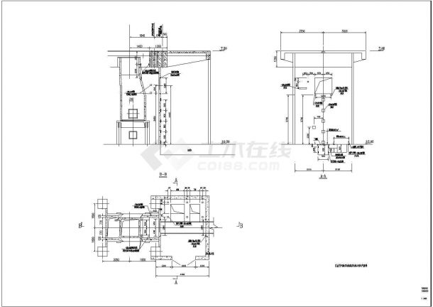 某地区发电机小室安装图及土建资料CAD设计图纸-图二