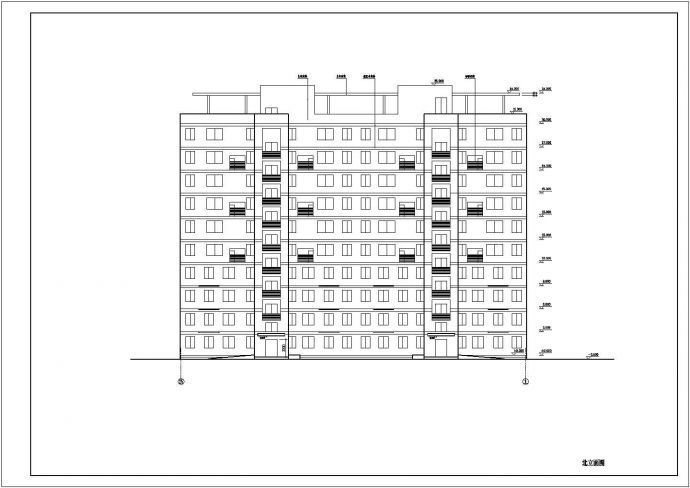 某十层板式住宅楼全套建筑设计方案图_图1