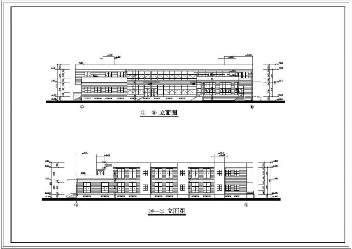 某二层框架结构幼儿园建筑施工设计图_图1