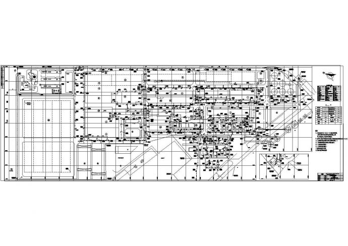 某单位一层框架结构工业厂房给排水设计图_图1