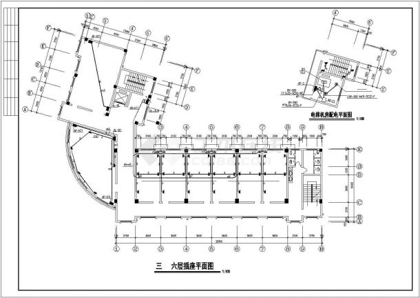 某营业办公楼建筑电气施工CAD图-图二
