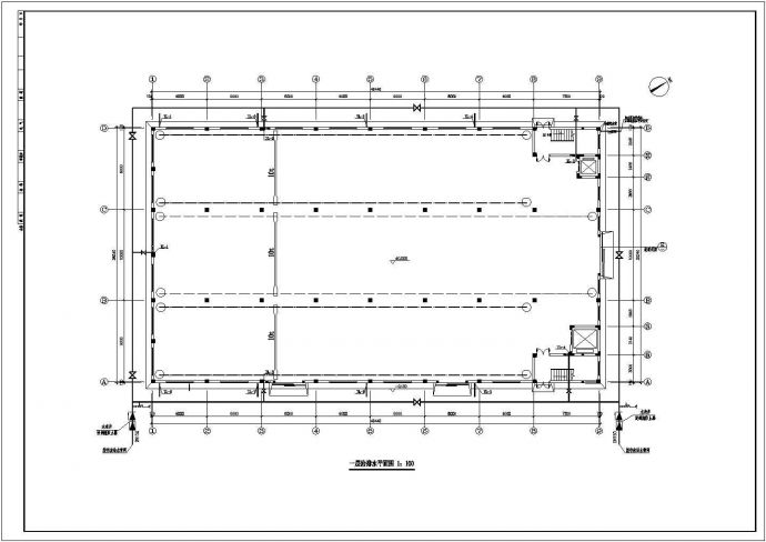 某单位五层砖混结构厂房给排水消防设计方案图_图1