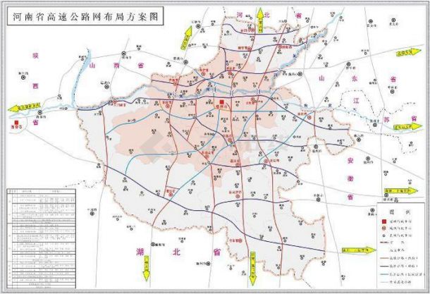 河南省高速公路网布局方案图-图一