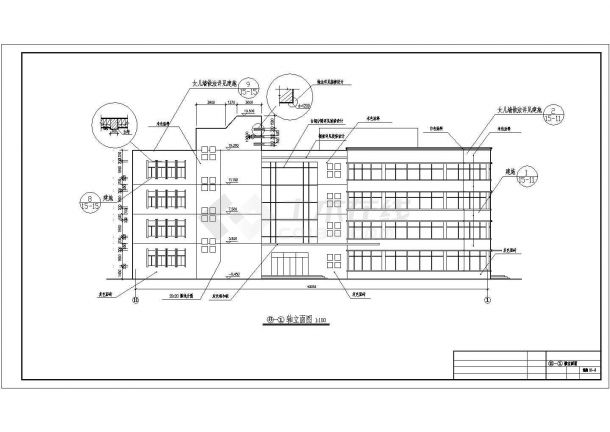 某地区三层别墅建筑结构CAD施工图纸-图一