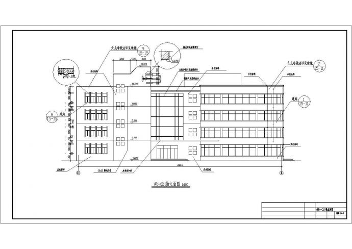 某地区三层别墅建筑结构CAD施工图纸_图1