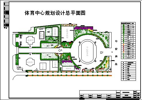体育中心规划设计总平面图_图1