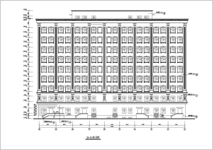 某101图74平方米办公室建筑设计施工图_图1