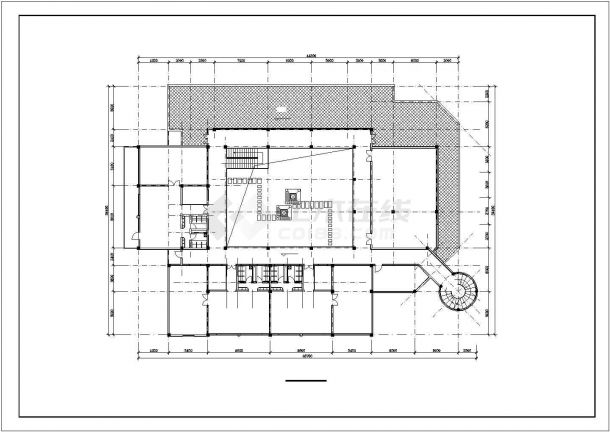 某地区九班幼儿园社区服务中心建筑CAD设计图纸-图二