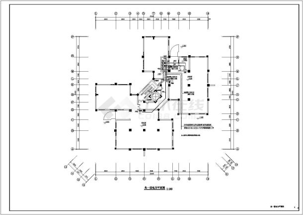 某小区11层小高层住宅楼电气设计施工图-图一