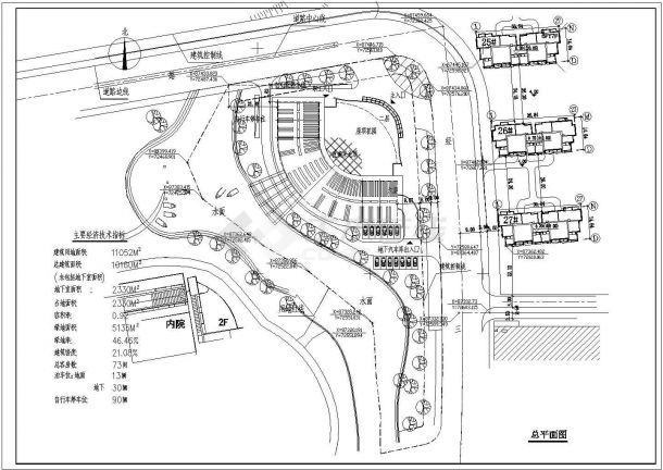 某地区某大学星级会馆建筑方案CAD设计图纸-图二