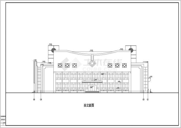 某体育馆cad施工图-图一