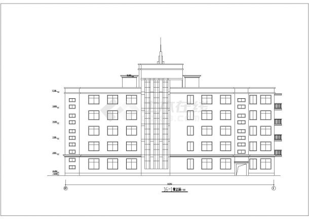 3068平方米办公楼建筑结构施工图-图二