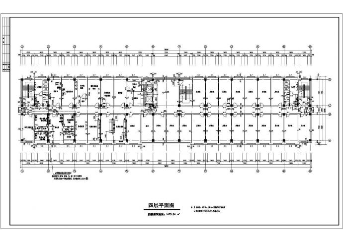 四川省某城镇六层研发大楼CAD平面图_图1