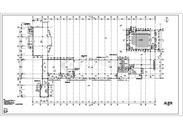 某地区某教学楼施工CAD设计图纸-图二