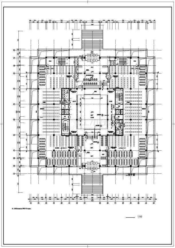 某地区某师范学院施工CAD设计图纸-图二