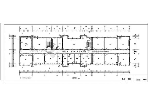 某地区某小学教学楼建筑施工CAD设计图纸-图二