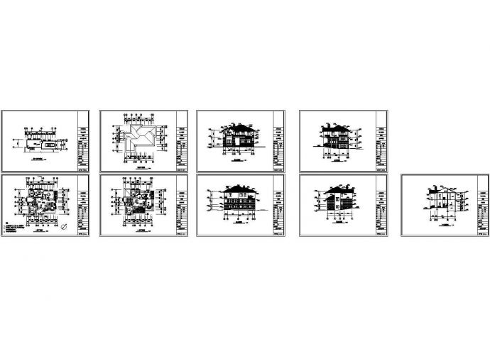 乡村别墅建筑设计图（建筑cad图纸）_图1