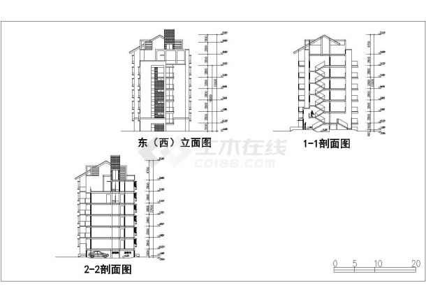 四川省某地区小区5号楼住宅建筑图-图二