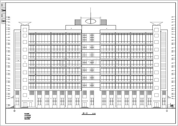 某厂区高层办公楼完整建筑设计施工图-图一