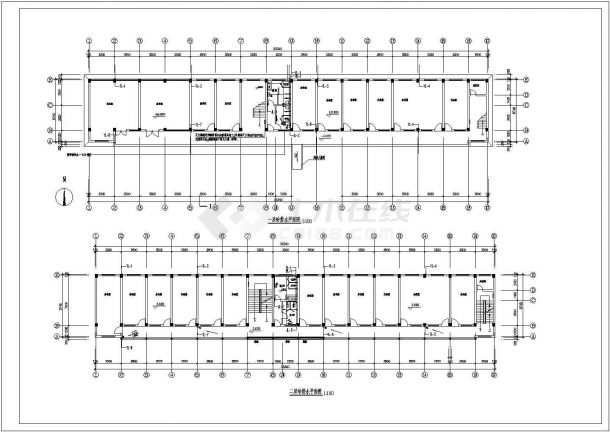 2005平方米多层办公楼全套建筑图纸-图二