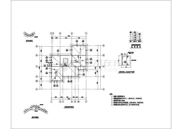 某地三层独栋别墅建筑规划设计结构图-图二