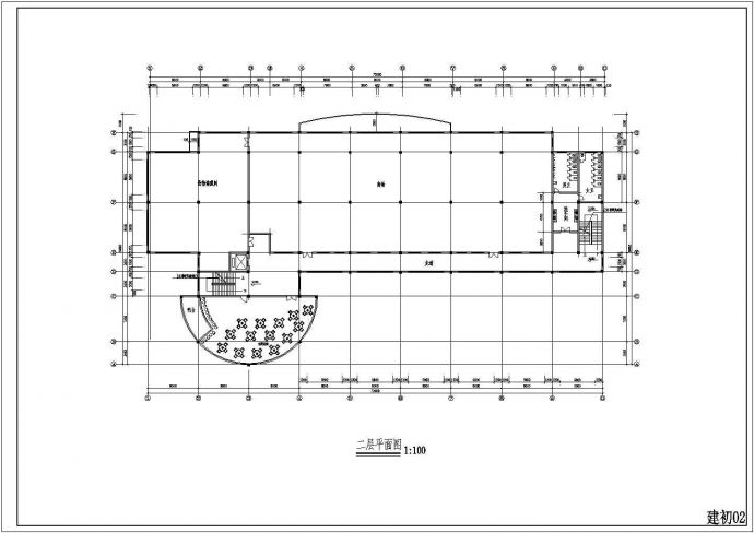 某地区餐饮娱乐城大楼建筑方案CAD图_图1