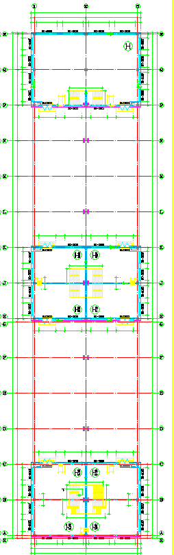 某城市广场三层商业街建筑施工图（详细）_图1