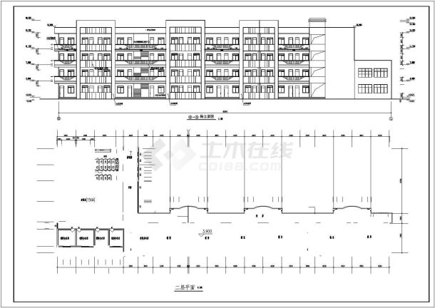 某小学教学楼cad施工图-图一