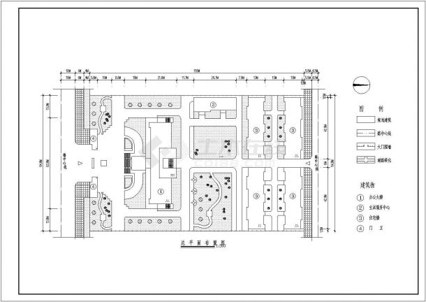 三层生活服务中心楼建筑设计施工图-图二