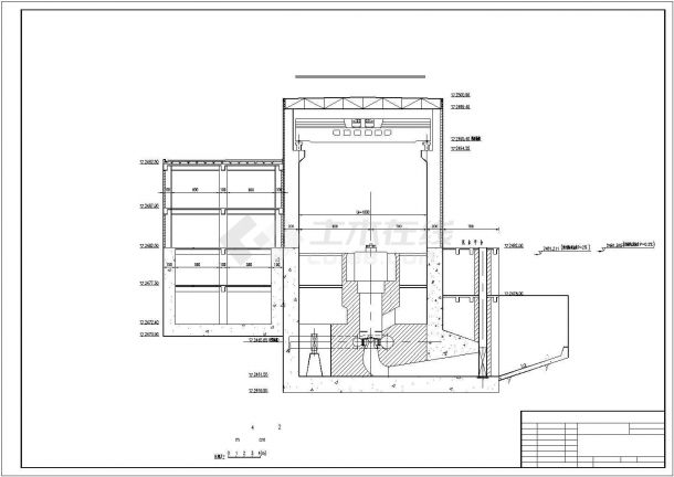 某地二瓦槽水电站厂房整套CAD设计图-图一
