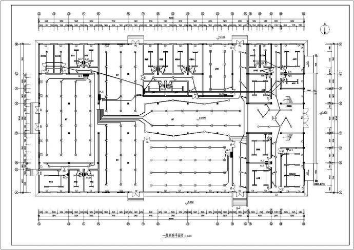 某综合楼建筑电气设计CAD平面图纸_图1