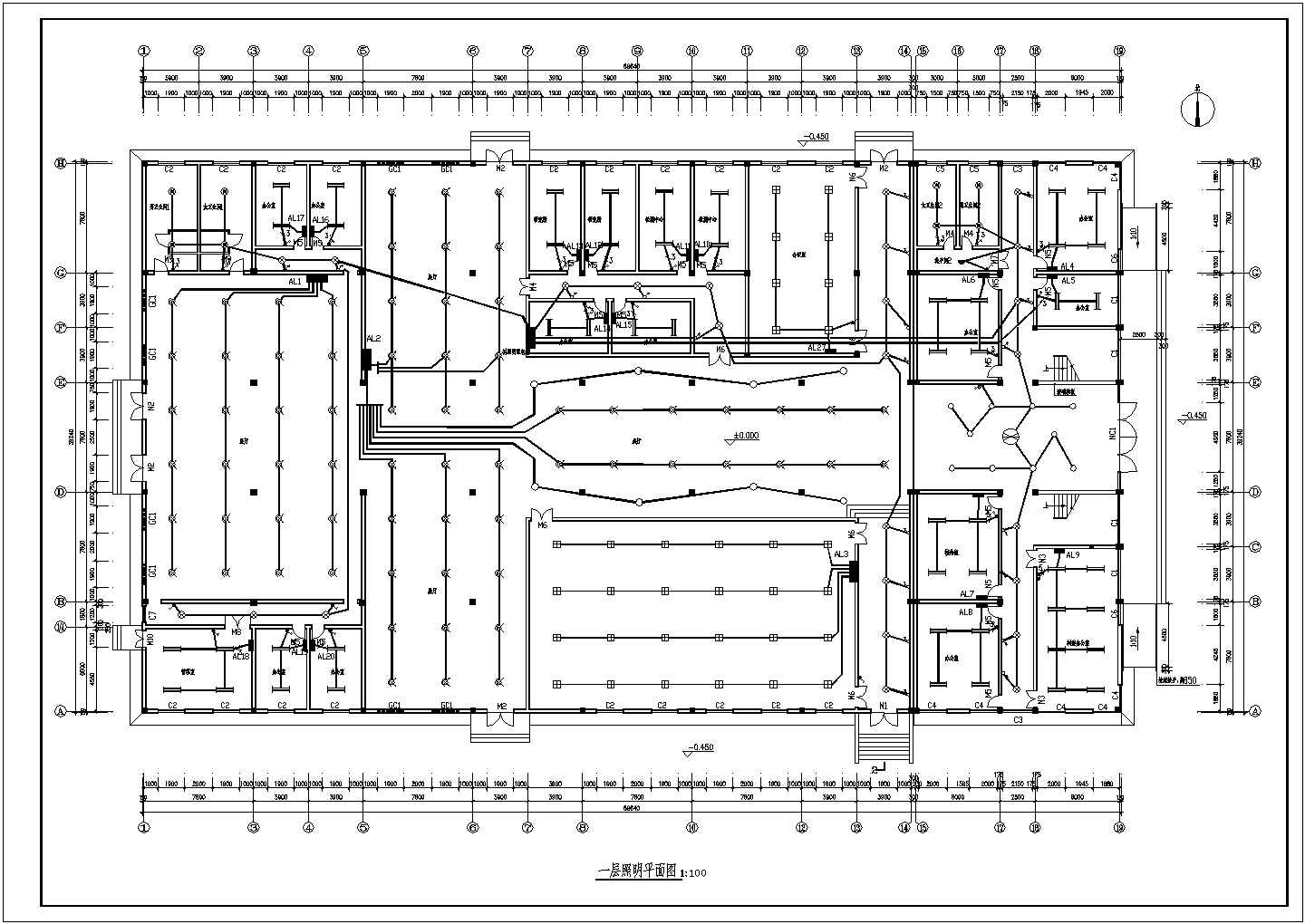 某综合楼建筑电气设计CAD平面图纸