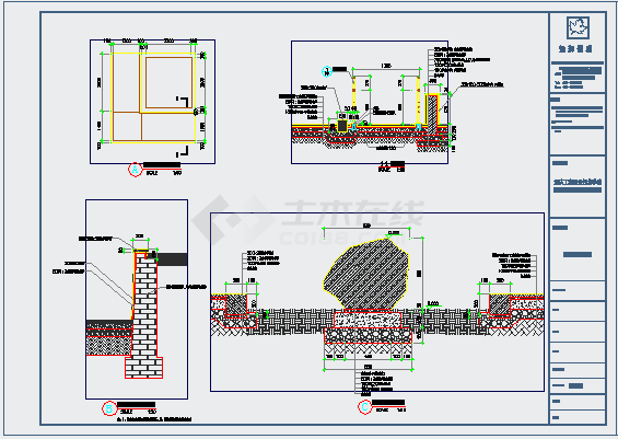 园林铺装通用大样设计详图-图二