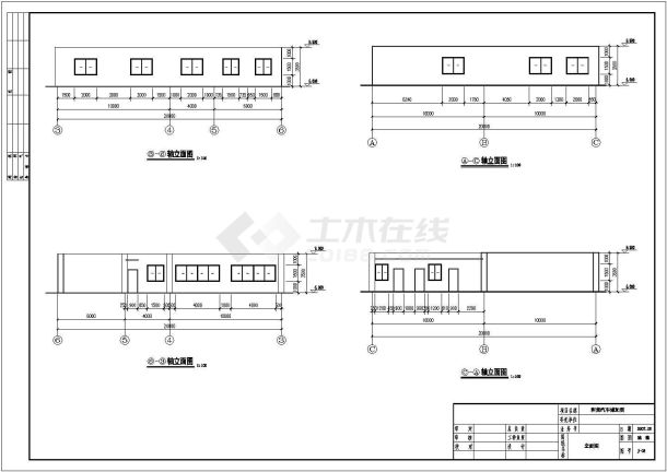 某汽车城汽车展厅建筑结构施工图纸-图一