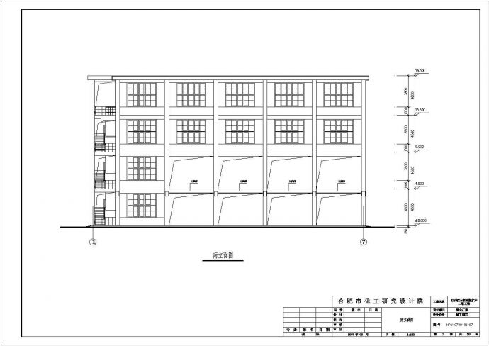 某四层框架工业厂房建筑结构施工图_图1