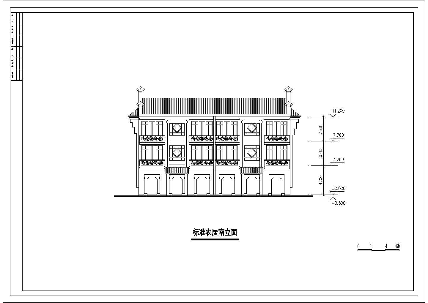 古建商业街住宅建筑设计平立面图（共6张）