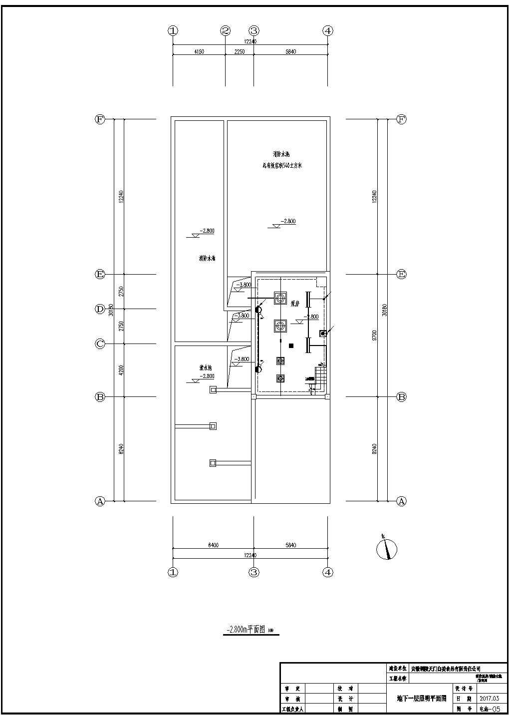 某地泵房锅炉房cad设计施工图