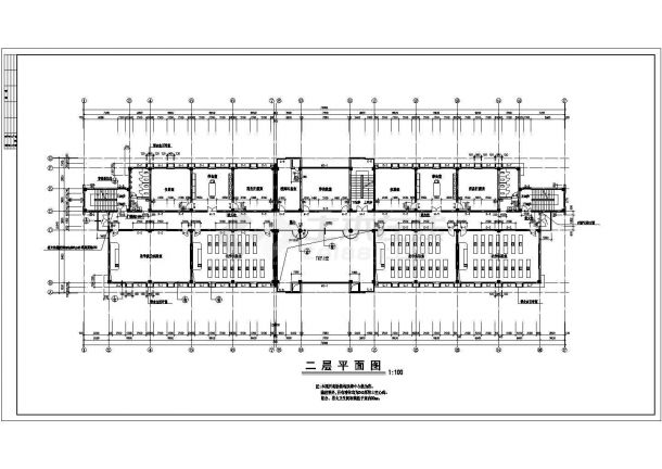 某地区学校实验楼建筑方案CAD施工图-图二