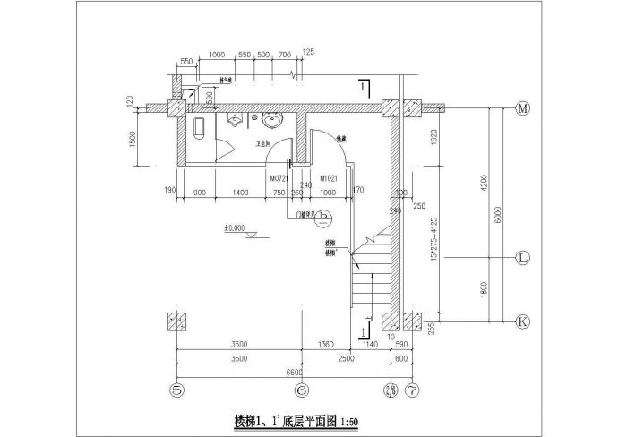 某二层北美风情商业建筑施工图（带阁楼）_图1