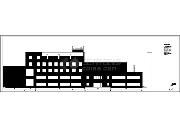 某地五层艺术楼建筑设计施工方案图-图一