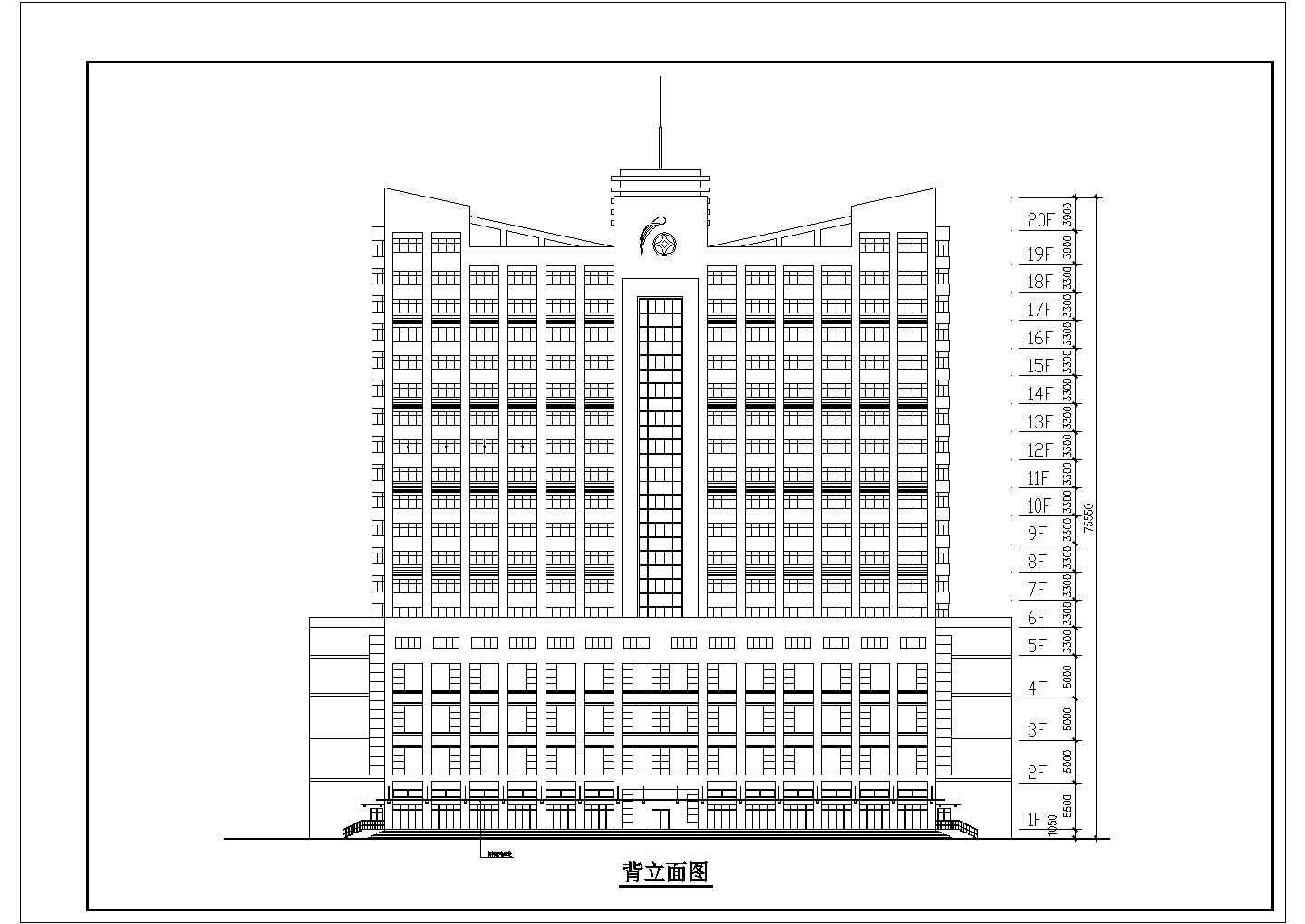 某地区五层酒店方案建筑设计规划施工图