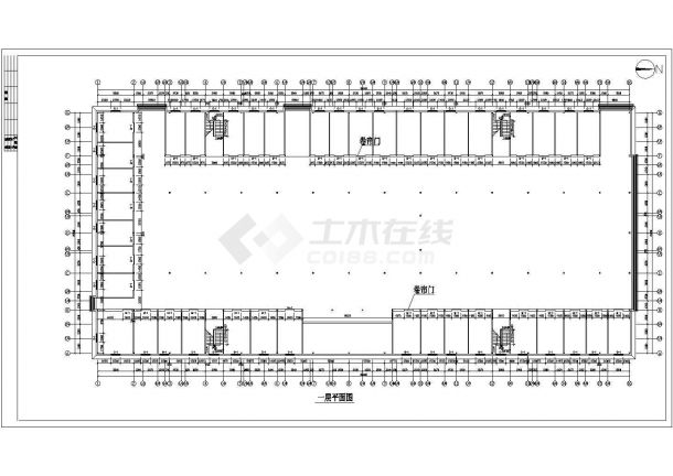 【济南】二层钢结构商场建筑结构水电施工图-图二