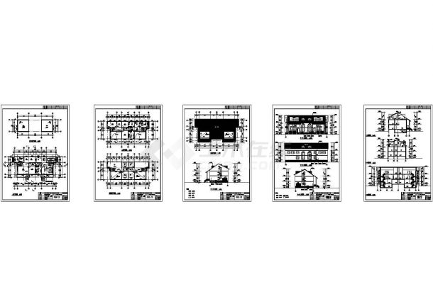 【福建】某小区别墅建筑结构设计图纸-图一