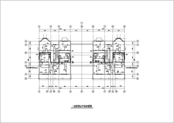 某木结构别墅全套给排水施工CAD图纸_图1