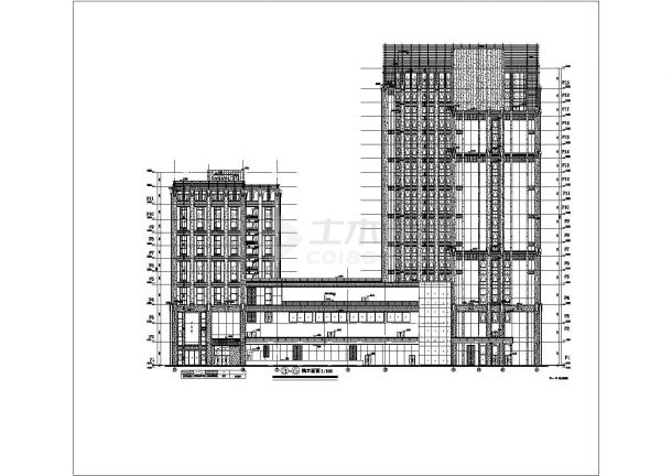 某地区二十层商业综合体建筑施工图-图二