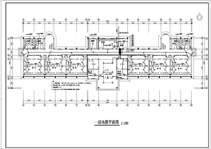 三层框架结构教学楼电气施工设计图_图1