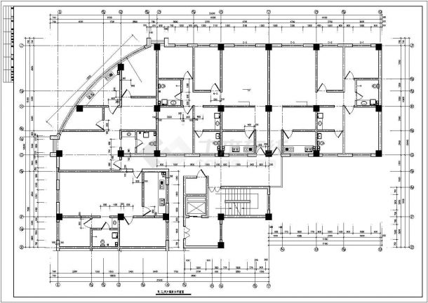 荣丰苑建筑及结构CAD设计图全套-图二