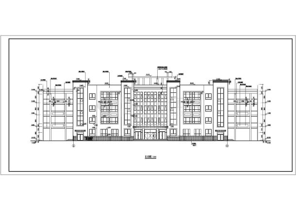 某地学校综合楼全套建筑施工图-图一